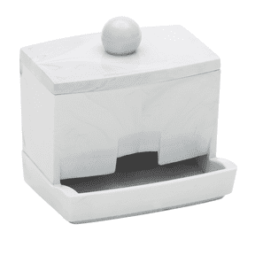 Simplify Q-Tip Box, Countertop Makeup Organizer, Marble