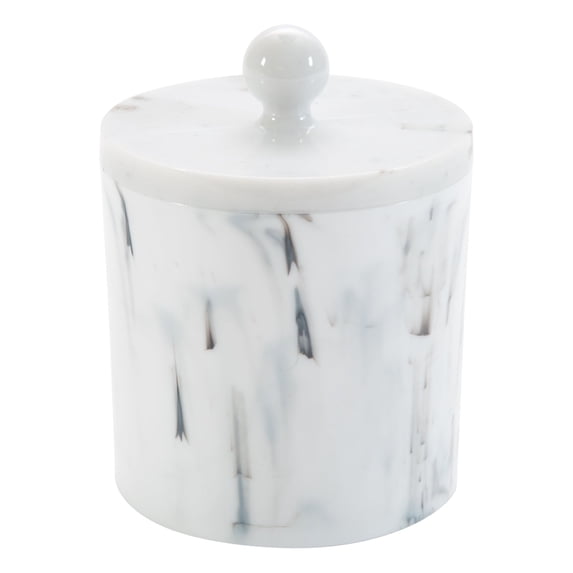 Simplify Q-Tip and Cotton Holder, Plastic, Marble Design