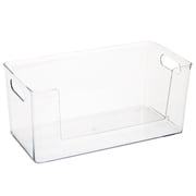 Simplify Rectangular Cabinet Organizer Basket Bin, Clear