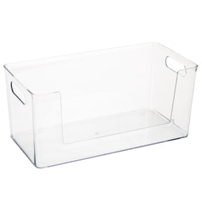 Simplify Rectangular Cabinet Organizer Basket Bin, Clear