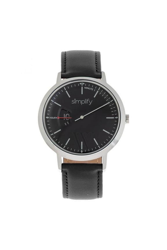 The 6500 Leather-Band Watch - Black