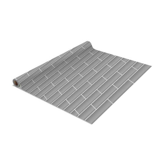 Simplify Shelf Liner 2 Pack Subway Tile Grey (Approximately 30 sqft) PVC