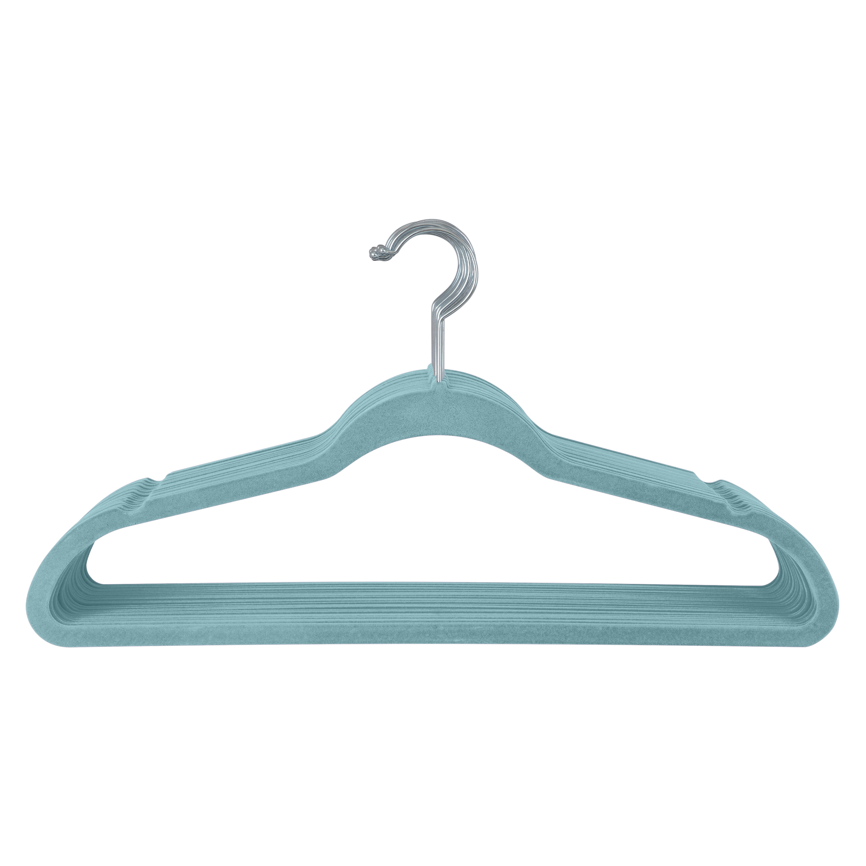 Simplify Slim Velvet Plastic Clothes Hangers, 25 Count