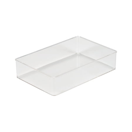 Simplify Small 9" Length x 6" Width Rectangular Drawer Organizer, Clear