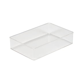 Simplify Small 9" Length x 6" Width Rectangular Drawer Organizer, Clear