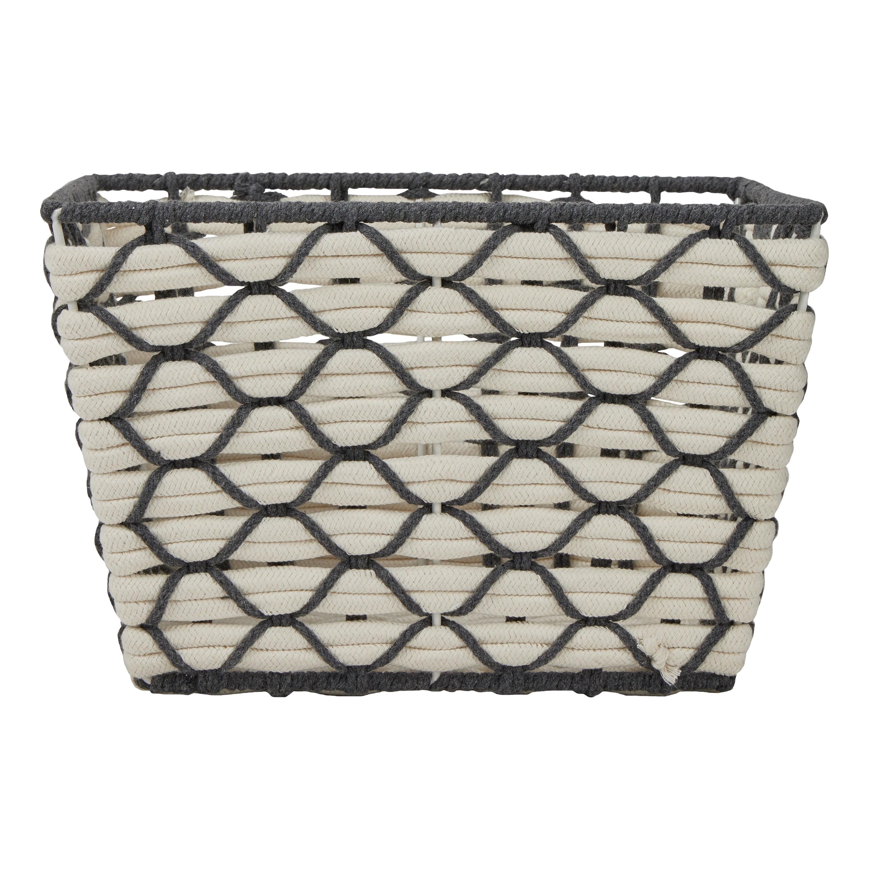 Simplify Small Cotton Rope Woven Tote in White