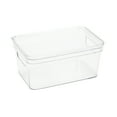 thumbnail interactive-video image 1 of Simplify Small Lidded Plastic Storage Bin Basket with Handles, Clear, 1 of 10