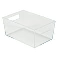 thumbnail image 1 of Simplify Small Plastic Storage Bin in Clear, 1 of 6