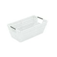 thumbnail image 1 of Simplify Small Shelf Rattan Tote Storage Basket in White, 1 of 7