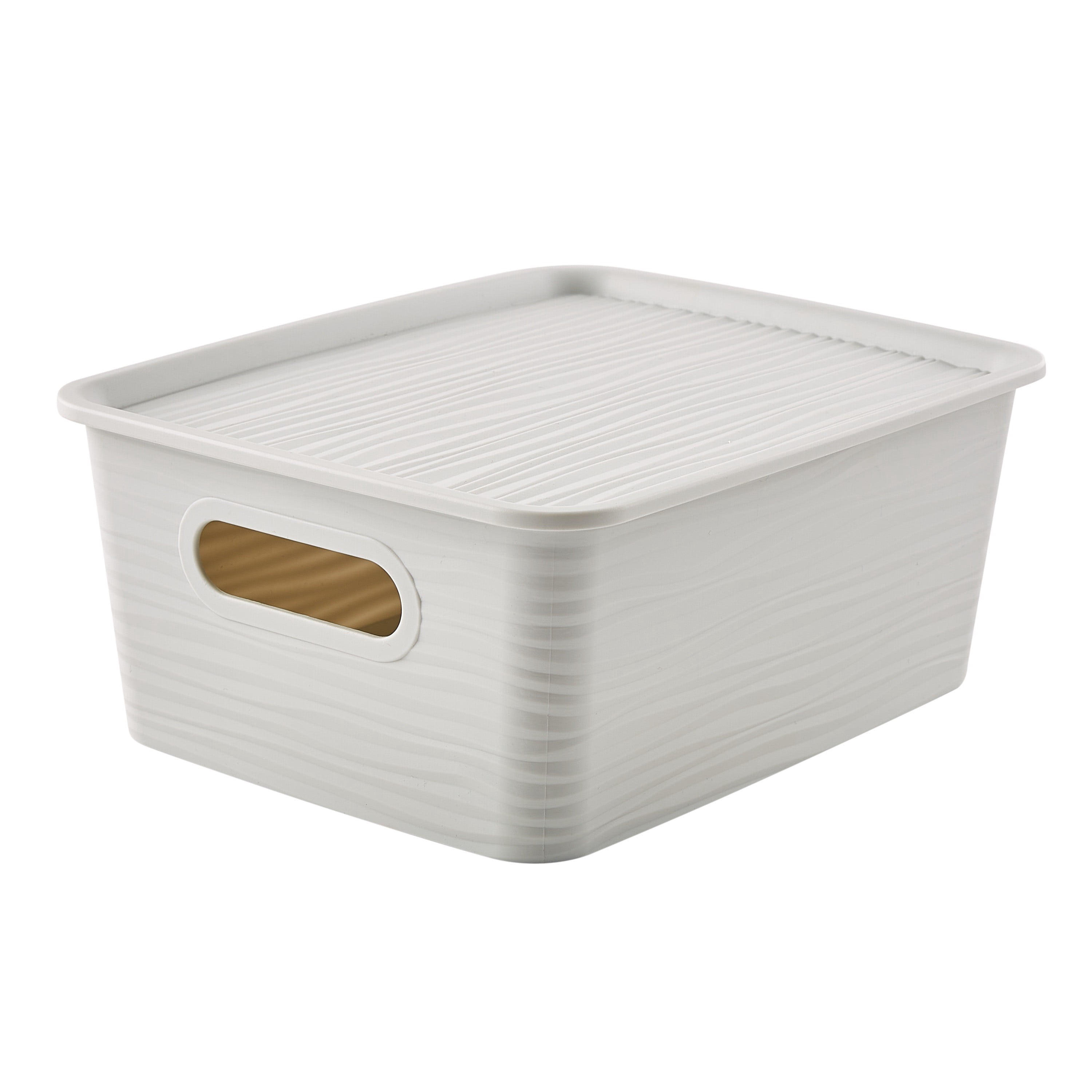 Simplify Small Wave Pattern Storage Box in Grey
