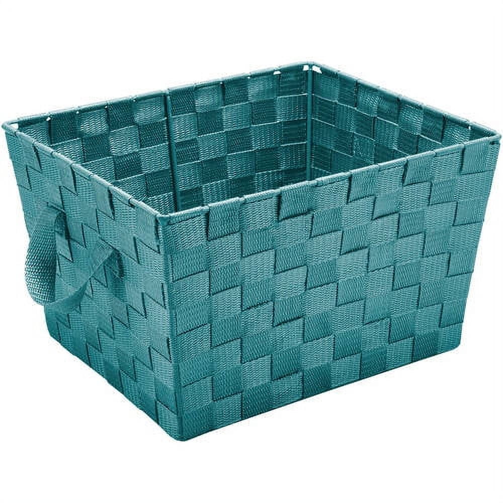 Simplify Small Woven Fabric Storage Basket in Sapphire