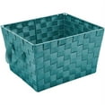 thumbnail image 1 of Simplify Small Woven Fabric Storage Basket in Sapphire, 1 of 7
