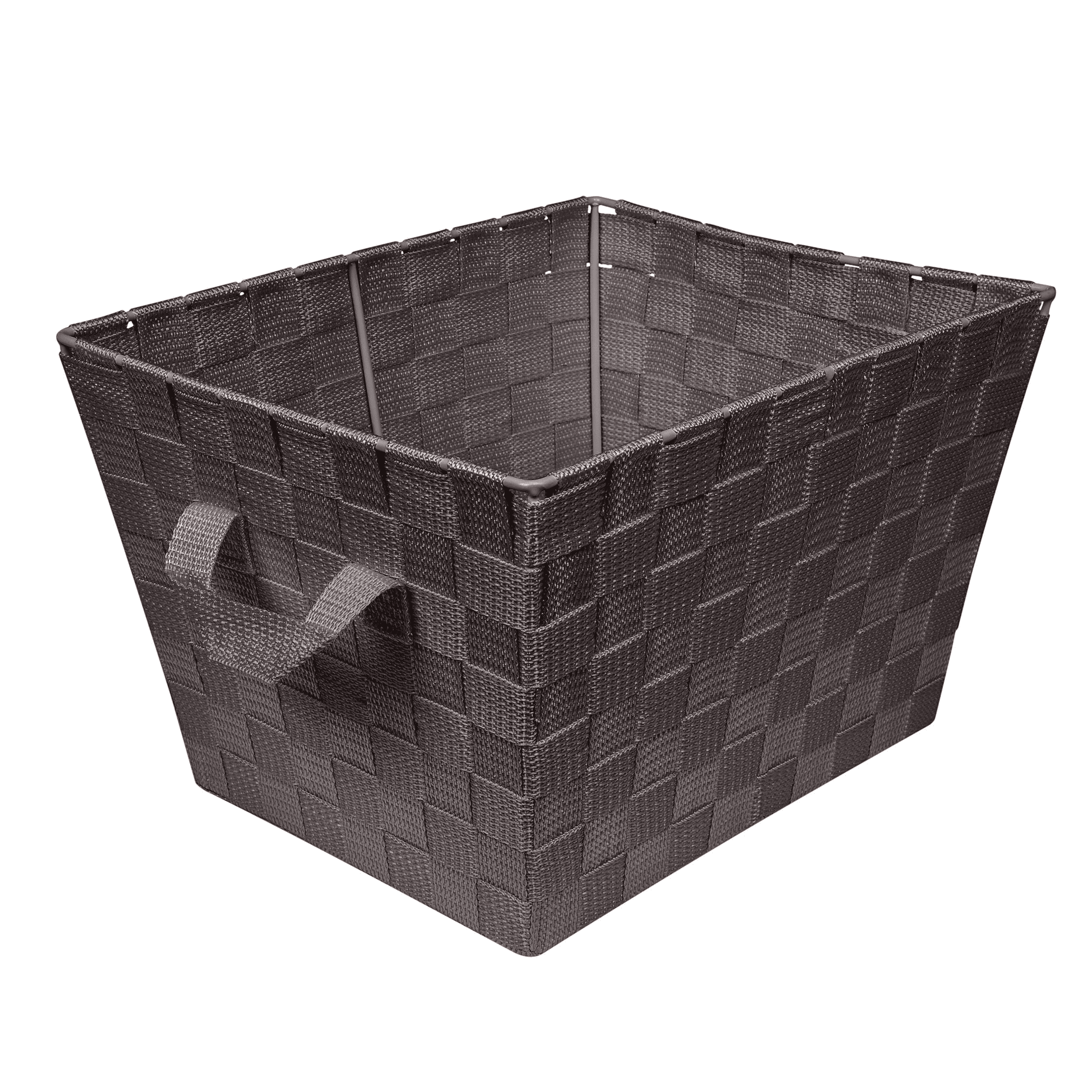 Simplify Small Woven Chocolate Polypropylene Storage Tote