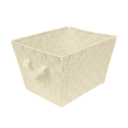 thumbnail image 1 of Simplify Small Woven Storage Basket in Ivory, 1 of 7