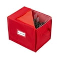 thumbnail image 1 of Simplify Stackable Polyester Christmas Tree Light Organizer Box in Red, 1 of 10