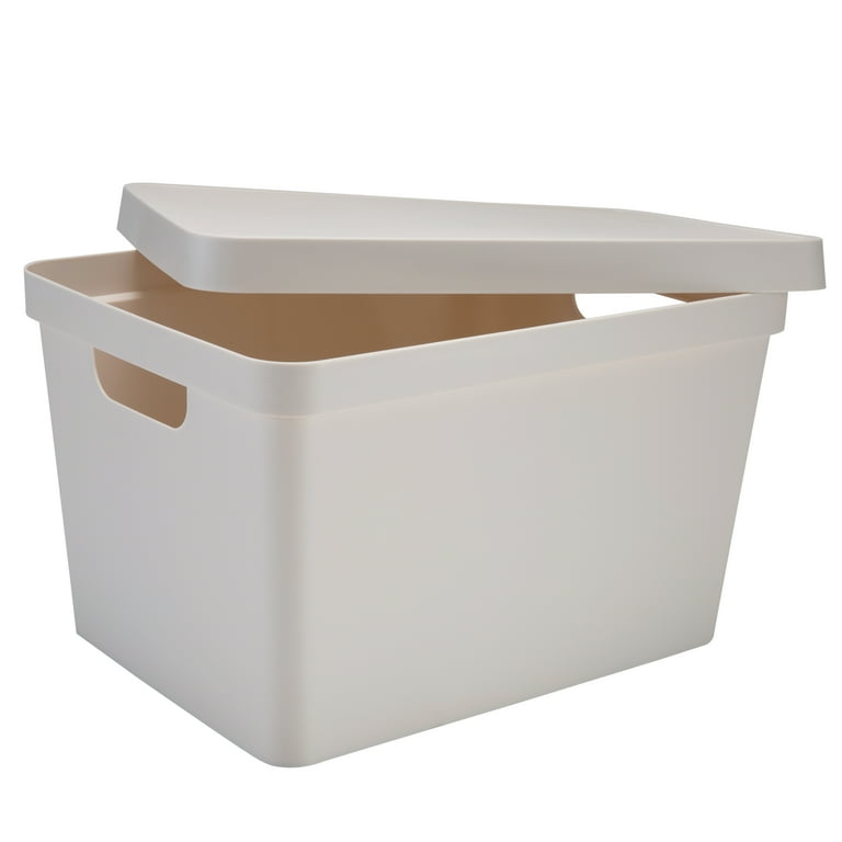 Simplify Storage Box with Lid in Ivory - Walmart.com