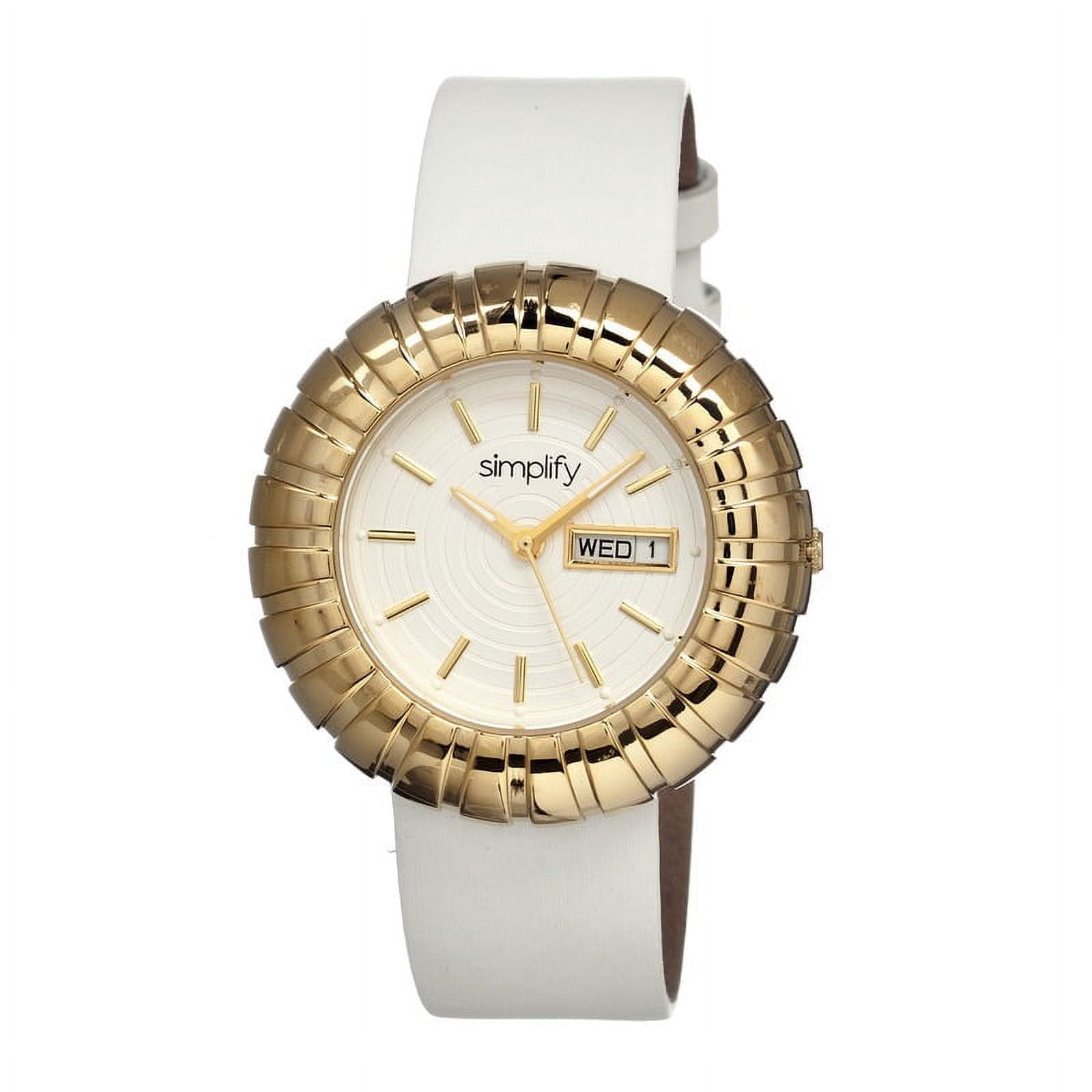 Simplify brand woman\'s watch Simplify The 2100 Leather-Band Ladies Watch W/Date - Black  main image 3