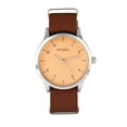 thumbnail image 1 of Simplify The 5600 Leather-Band Watch - Nude/Light Brown, 1 of 3