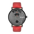 thumbnail image 1 of Simplify The 7000 Genuine Leather Watch - Black/Red, 1 of 3