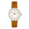thumbnail image 1 of Simplify The 7100 Leather-Band Watch W/Date - Brown/Silver, 1 of 3