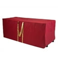 thumbnail image 1 of Simplify The Holiday Collection Polyester Holiday Storage Tote with Wheeled Base, Red, 1 of 9