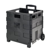 Simplify Tote & Go Collapsible Utility Cart, Plastic, Black, 16.5 x 14.5 x 15.75