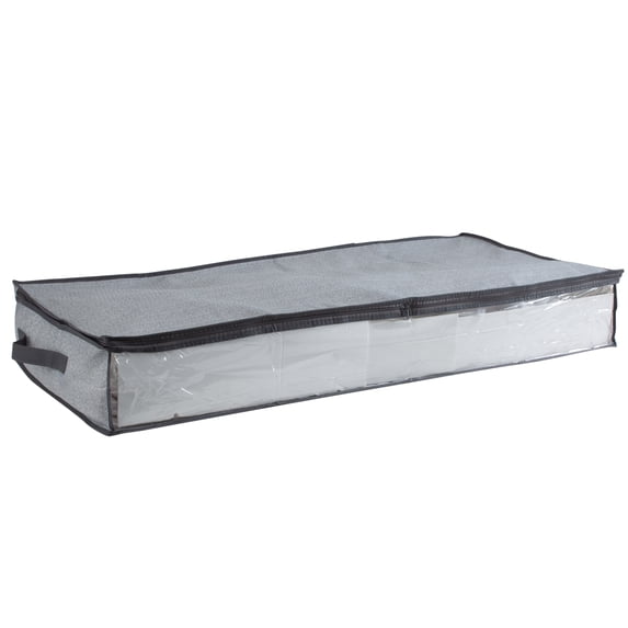 Simplify Under the Bed Fabric Storage Bag Organizer in Grey