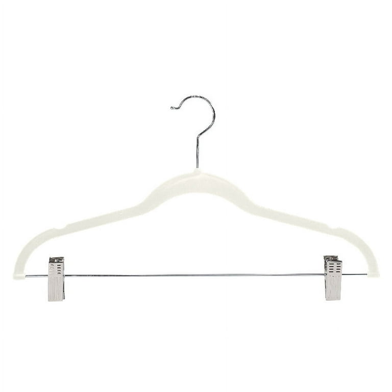 Simplify Velvet, Plastic and Metal Clothing Hangers with Clips, 6