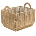 thumbnail image 1 of Simplify Vertical Weave Storage Basket Vertical Weave Paper Rope, Decorative Baskets, Handles, 1 of 8
