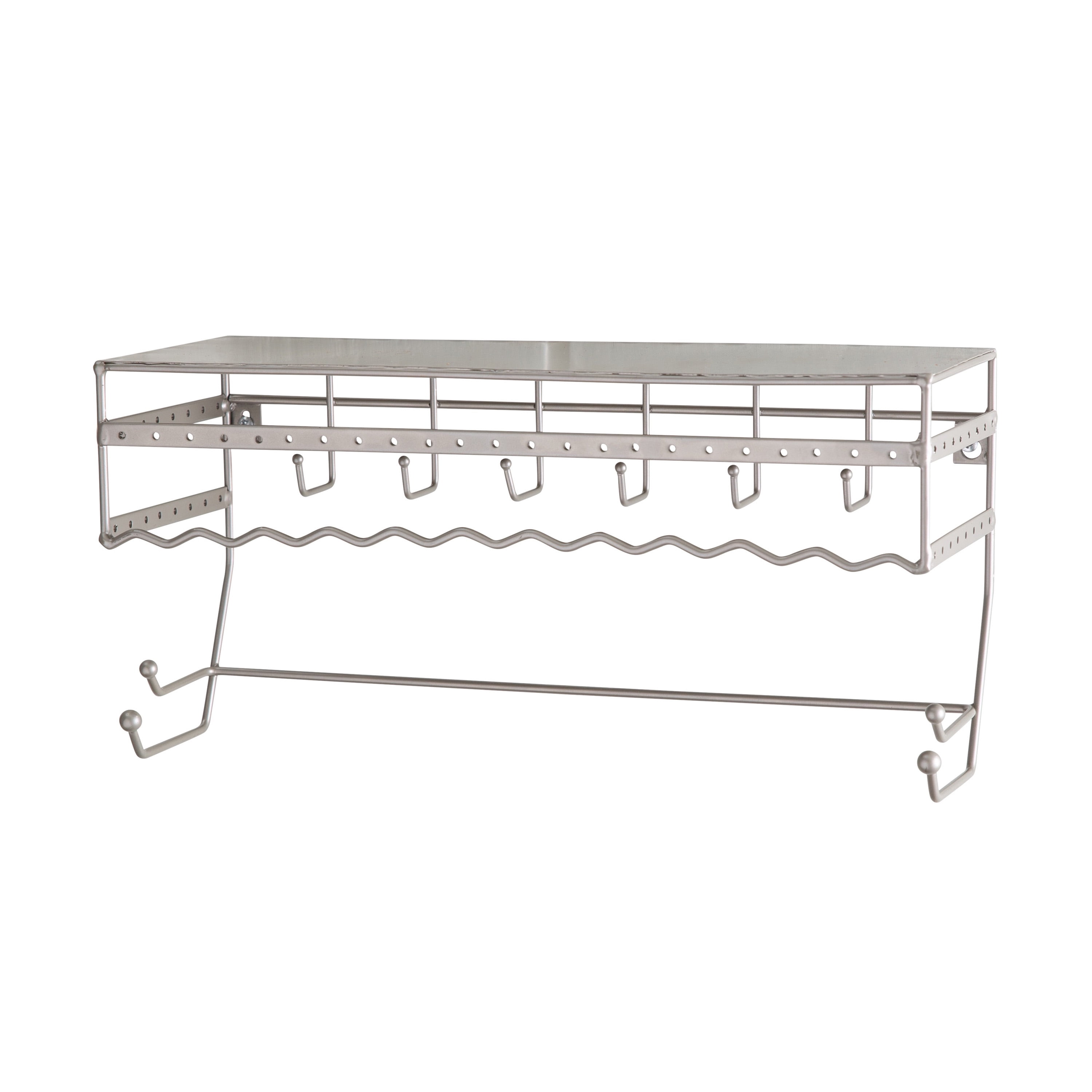Simplify Wall Mount Iron Jewelry & Accessory Organizer in Satin