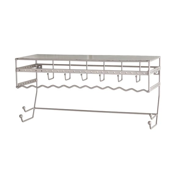 Simplify Wall Mount Iron Jewelry & Accessory Organizer in Satin