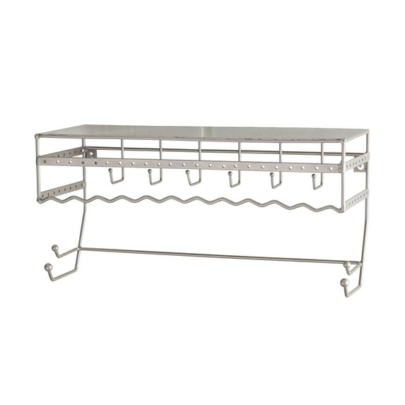 Simplify Wall Mount Iron Jewelry & Accessory Organizer in Satin