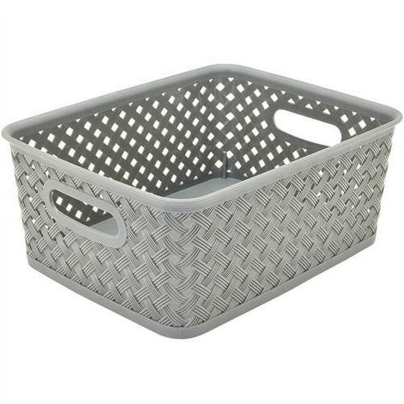 Plastic Wicker Storage Basket