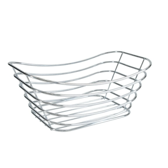 Simplify Wire Storage Basket Metal Frame, Chrome Steel