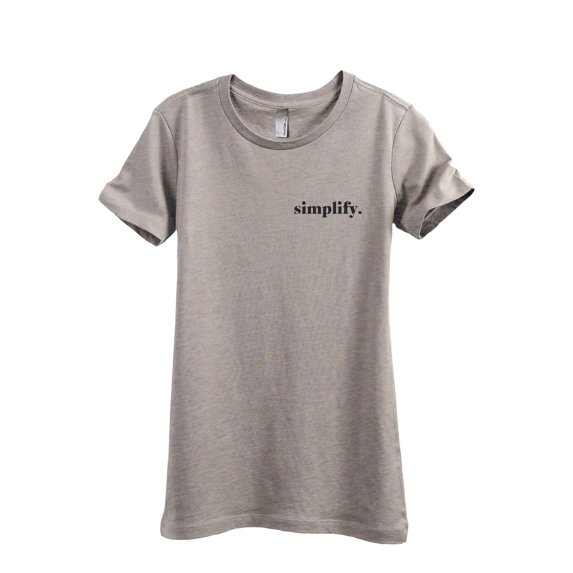 Simplify Women's Fashion Relaxed T-Shirt Tee Heather Tan X-Large