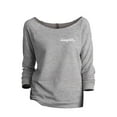 thumbnail image 1 of Simplify Women's Fashion Slouchy 3/4 Sleeves Raglan Sweatshirt Sport Grey Small, 1 of 3