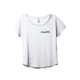 thumbnail image 1 of Simplify Women's Fashion Slouchy Dolman T-Shirt Tee Heather White Large, 1 of 5