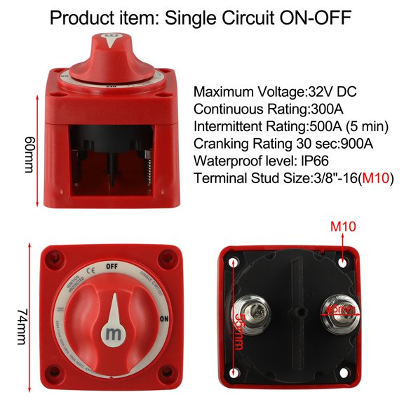 Simplify Your Boat's Electrical System Setup with This Effective and Reliable Multi Position Heavy Duty Isolation Switch (Single Circuit)