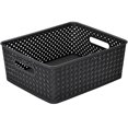 thumbnail image 1 of Simplify's Medium Resin Wicker Storage Bin, 1 of 3