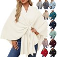 thumbnail image 1 of Simplifyleast Shawl Wraps for Women,Elegant Shawl Wraps Soft Open Front Poncho Sweater,Women's Solid Color Shawls, 1 of 9