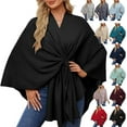 thumbnail image 1 of Simplifyleast Shawl Wraps for Women,Elegant Shawl Wraps Soft Open Front Poncho Sweater,Women's Solid Color Shawls, 1 of 9