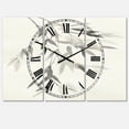 thumbnail image 1 of Simplist Bamboo Leaves IV' Cottage 3 Panels Oversized Metal Clock - 36 in. wide x 28 in. high - 3 panels, 1 of 3