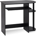 thumbnail image 1 of Simplistic Easy Assembly Computer Desk, With Keyboard Tray, Espresso/Black, 1 of 5