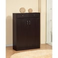 thumbnail image 1 of Simplistic Shoe Cabinet with Two Drawers, Brown, 1 of 2