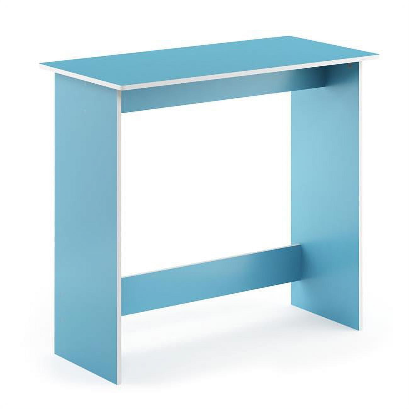Coastal Charm Light Blue & White Writing Desk with Rounded Edges