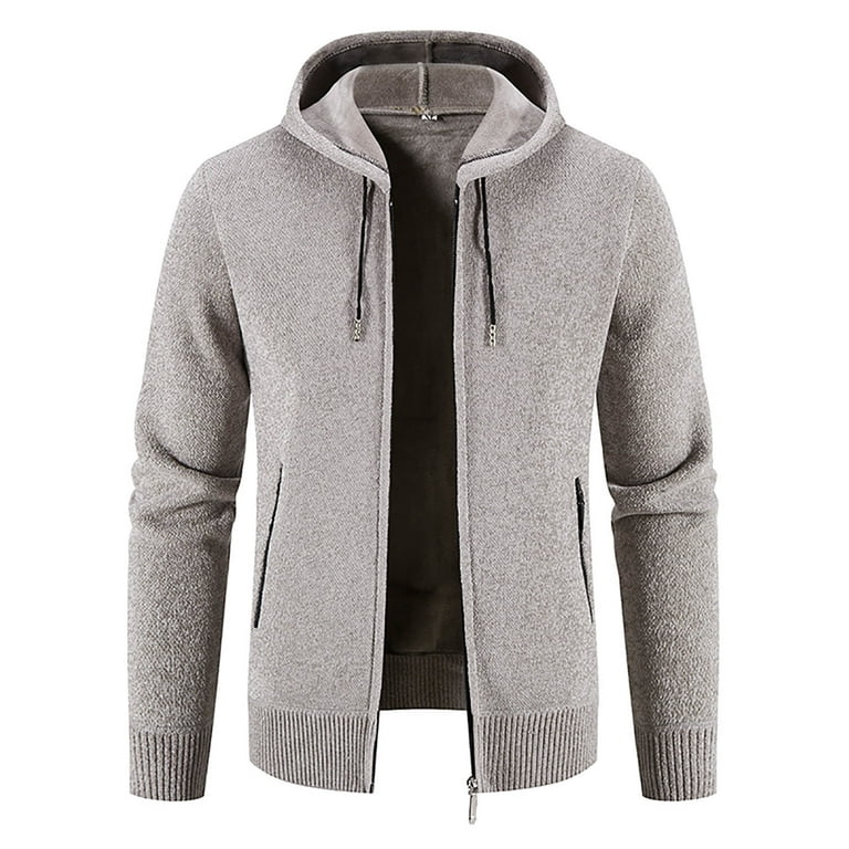 Simplmasygenix Clearance Men's Long Sleeve Jacket Warm Blouse And Winter  Casual Solid Color Tooling Wind Zipper Coat 