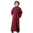 thumbnail image 1 of Simplmasygenix Kids Tops Summer Dress Plus Size Boys Middle Muslim Pure Fashion Dresses And Long Topcoats Comfortable Blouse, 1 of 9