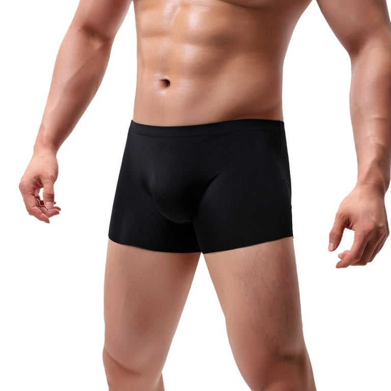Simplmasygenix Men's Comfort Soft Boxer Brifts Underwear Men's Sexy Thongs  Seamless Low-waisted Sexy Adult Revealing Buttocks Narrow-brimmed T Pants