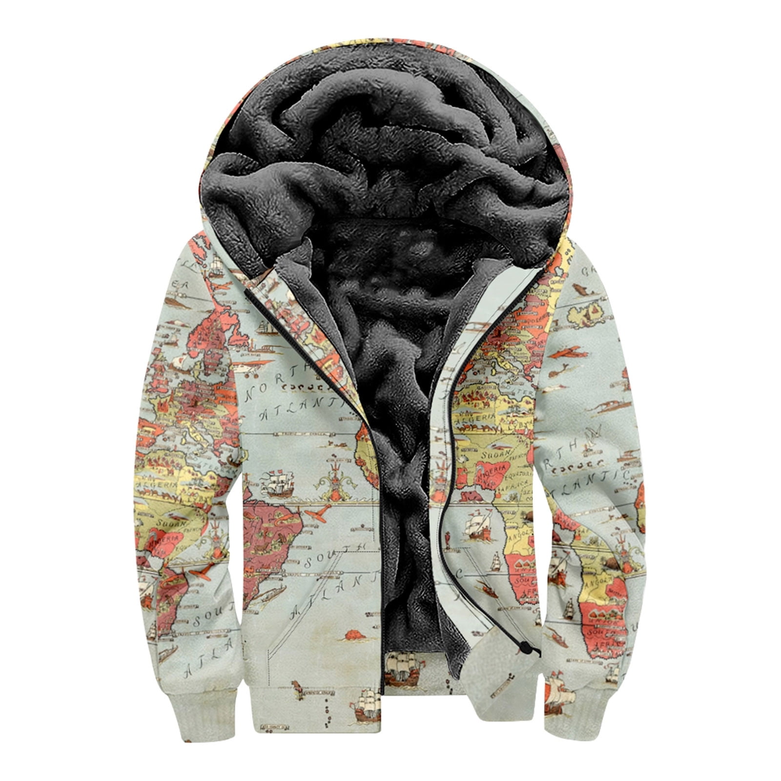 Simplmasygenix Men's Winter Jacket Casual Hoodie For Men Plus Size