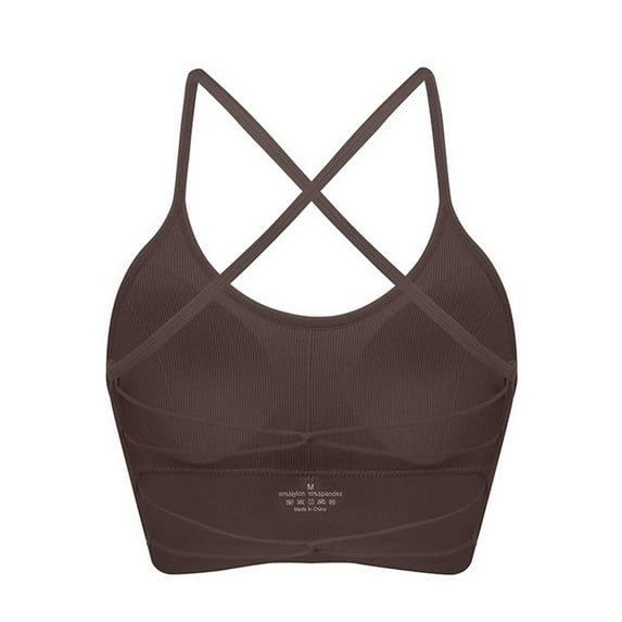 Simplmasygenix Sports Bras for Women Backless Cross Back Supportive Running Gym Bralettes